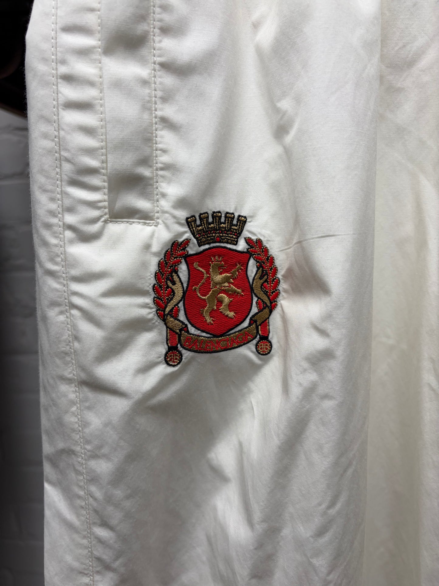 AW2023 Balenciaga ‘Soccer Tracksuit’ White Wide Leg Track Pants