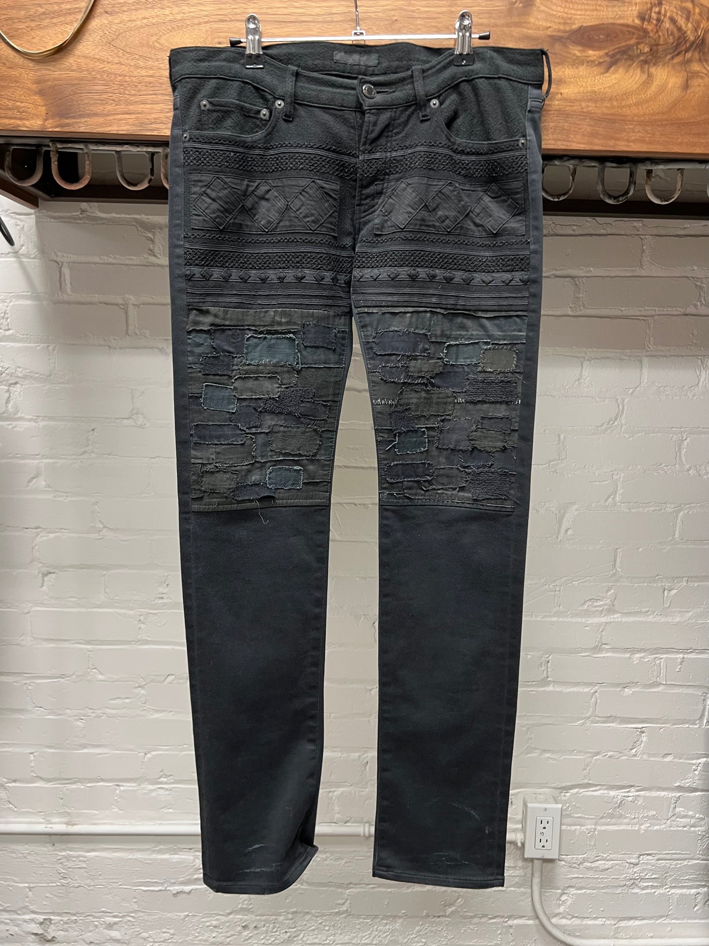 SS03 Undercover ‘Scab’ Patchwork Black Pants