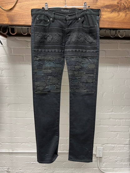 SS03 Undercover ‘Scab’ Patchwork Black Pants