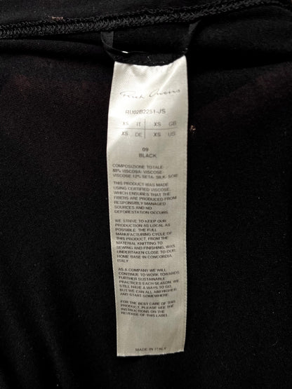 SS2022 Rick Owens ‘Strobe’ Black Semi-Sheer T-Shirt