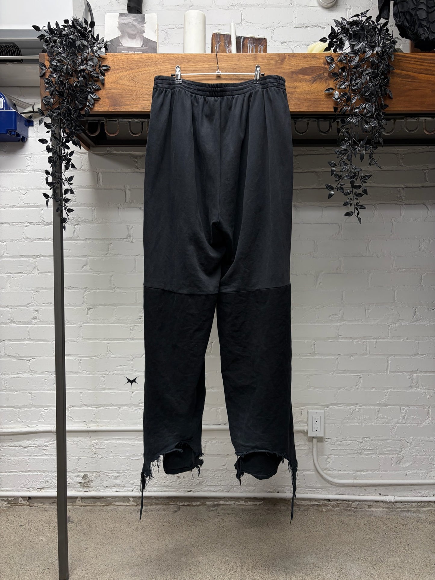 AW2023 Balenciaga ‘Mudshow’ Hybrid Wide Leg Black Sweatpants/Denim