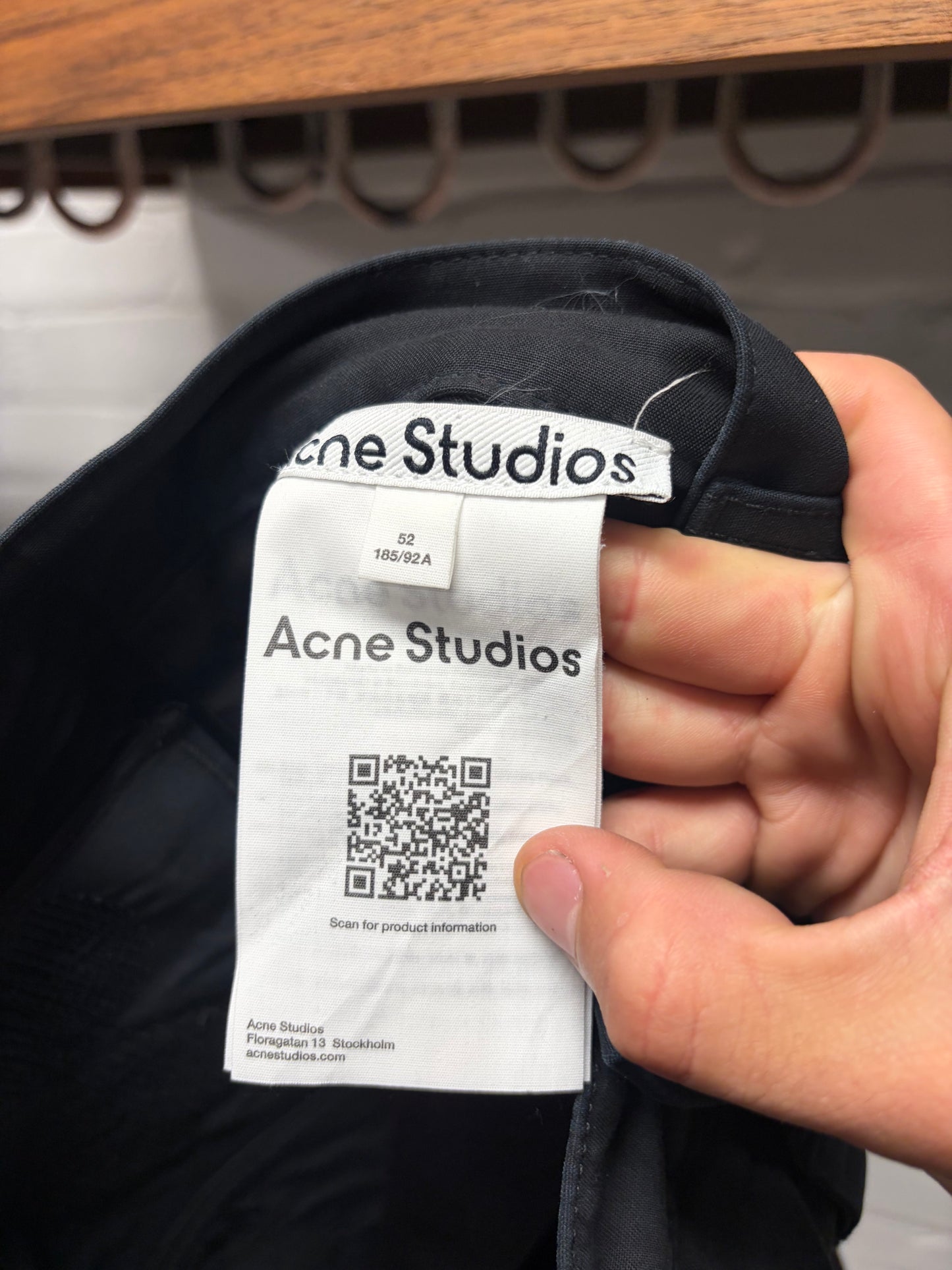 Acne Studios ‘Mended’ Black Wide Leg Denim