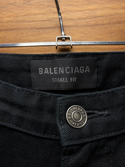 2023 Balenciaga ‘Flared Cut’ Black Bootcut Denim