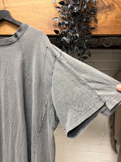 Vetements Reconstructed Faded Grey Cotton ‘Rebuilt’ Oversized T-Shirt