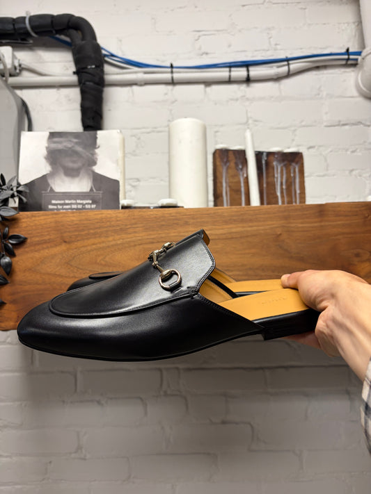 Gucci by Demna ‘Betis Glamour’ Black Leather Horsebit Mules
