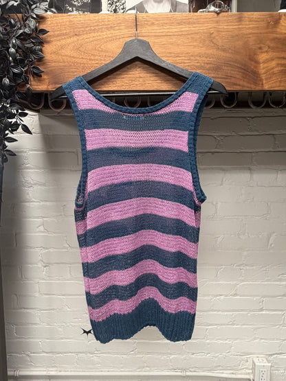 2000s Hysteric Glamour Knit Patchwork Striped Tank Top