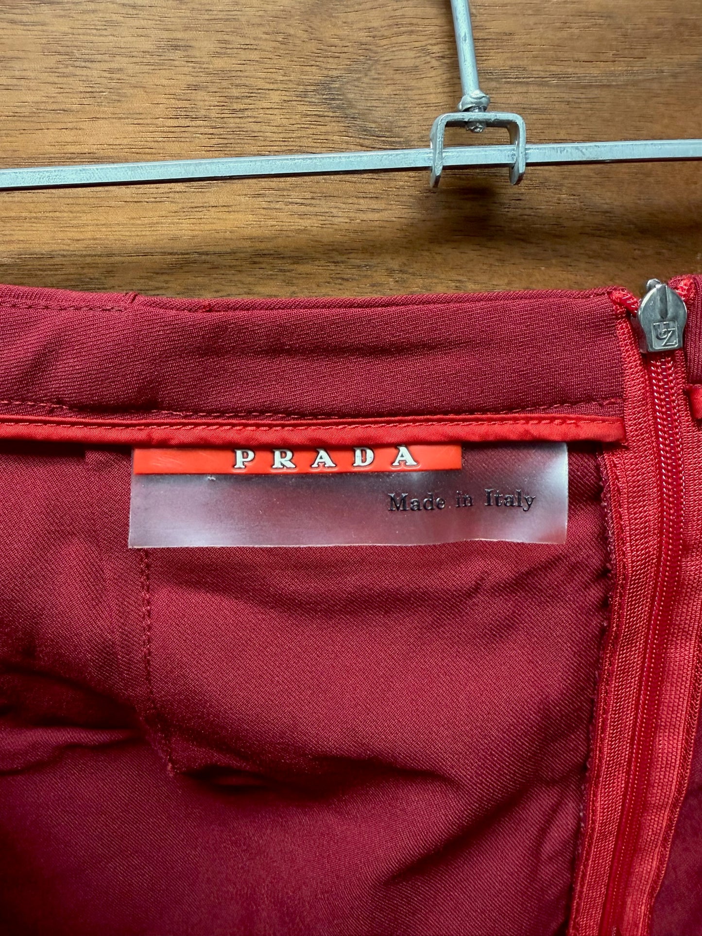 Prada Sport Black Mid Length Belted Cotton Skirt