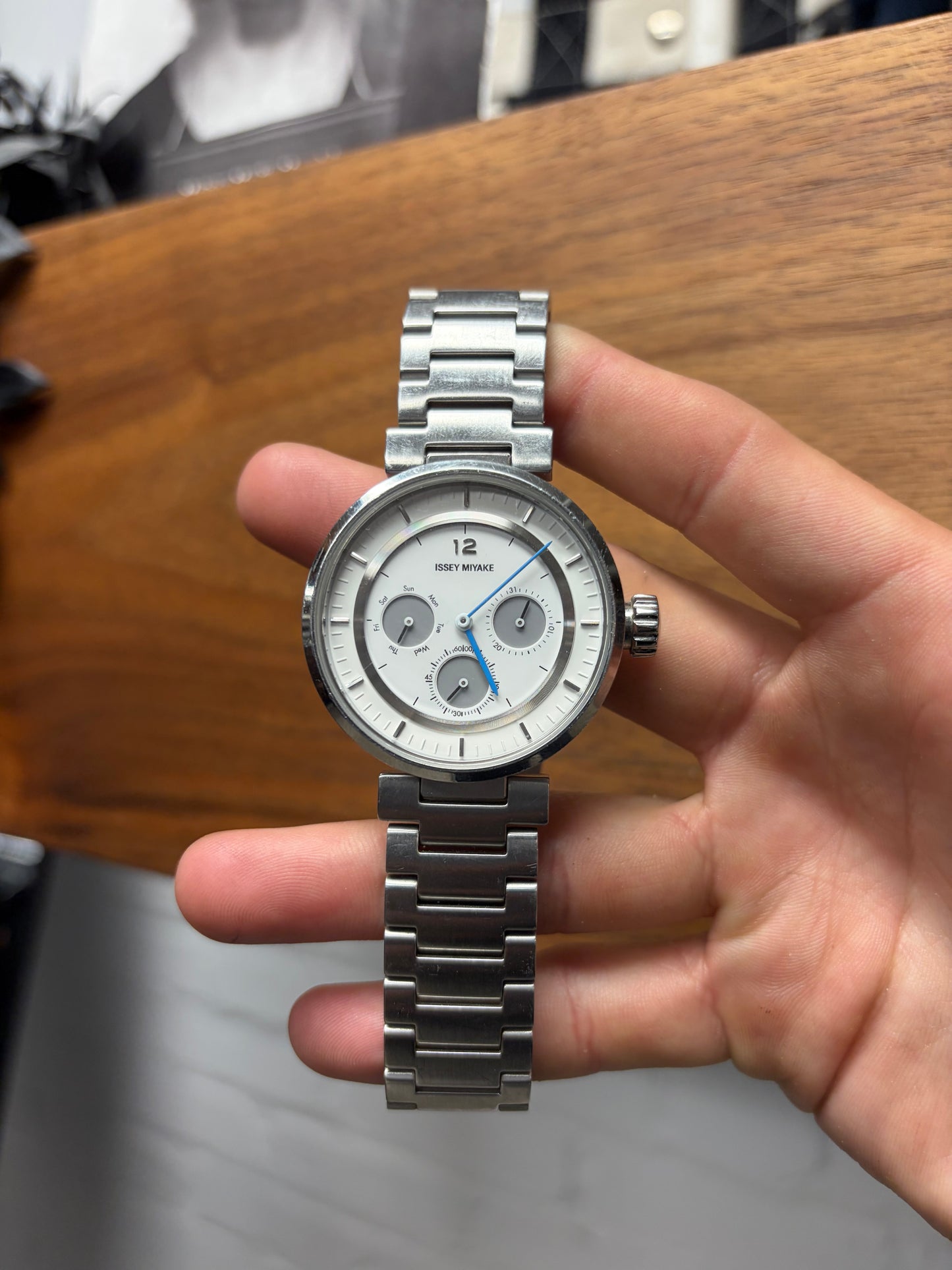 Issey Miyake by Seiko ‘W-Mini’ Silver Analog Watch