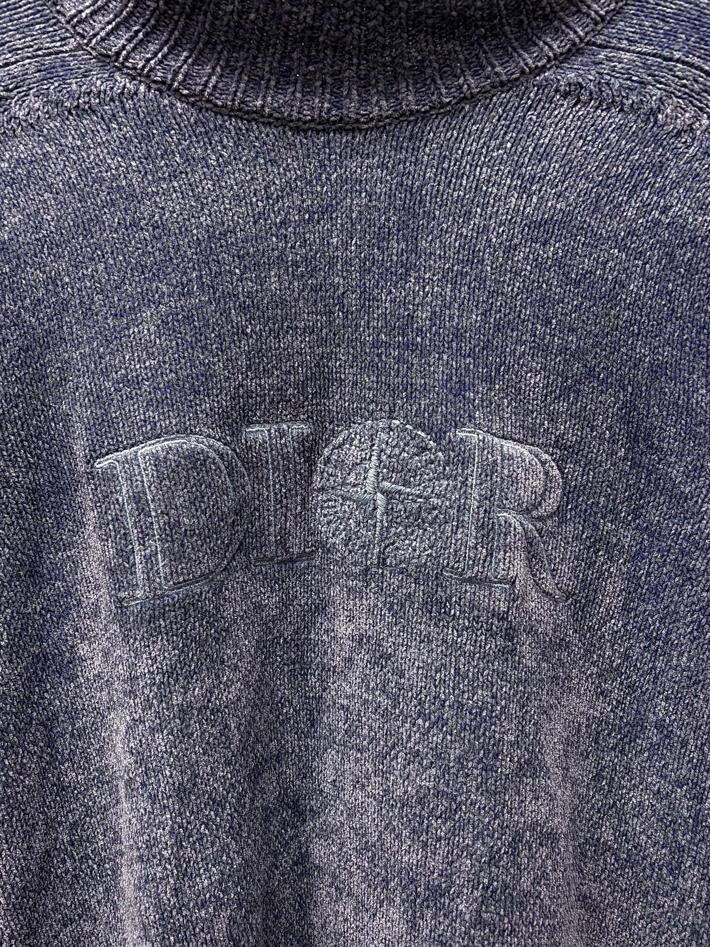 Dior x Stone Island Purple Wool Knit Sweater