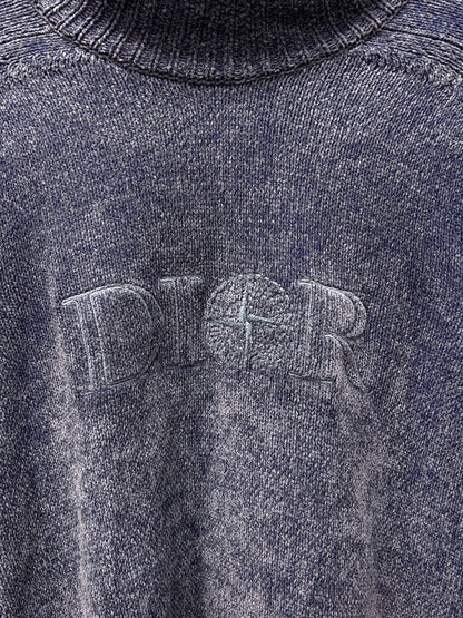 Dior x Stone Island Purple Wool Knit Sweater