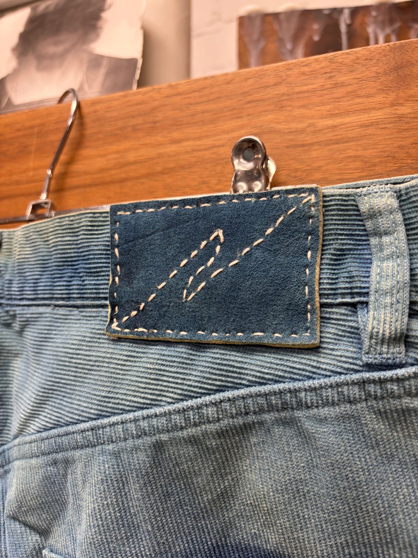 Visvim Overdyed Blue Corduroy Bootcut Denim