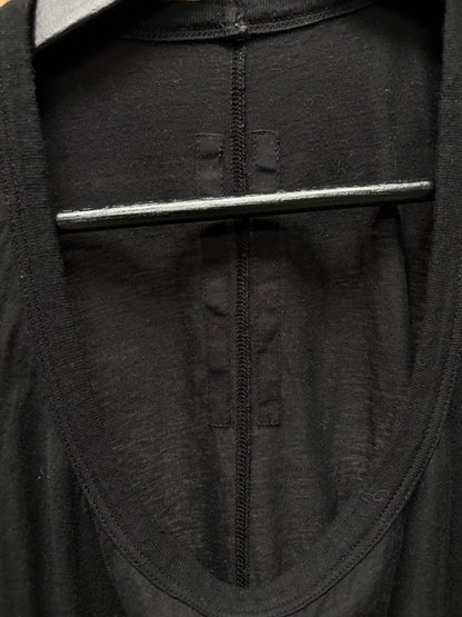 Rick Owens Mainline Ribbed Black Tank Top