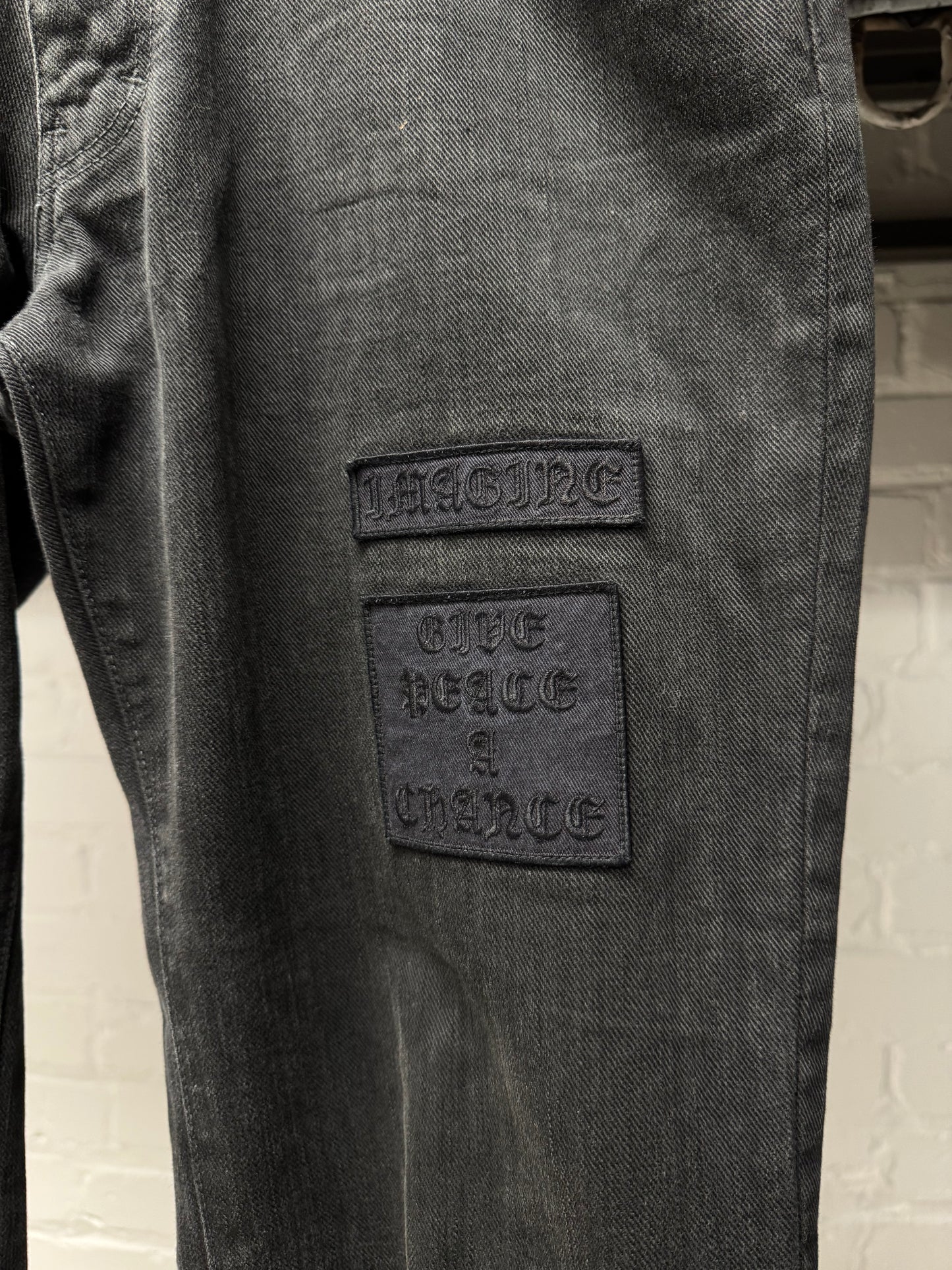 AW2004 Number (N)ine ‘Give Peace a Chance’ Patchwork Denim