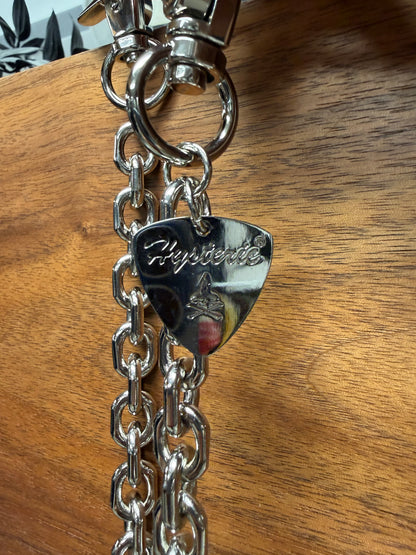 Hysteric Glamour ‘Guitar Pick’ Silver Tone Wallet Chain