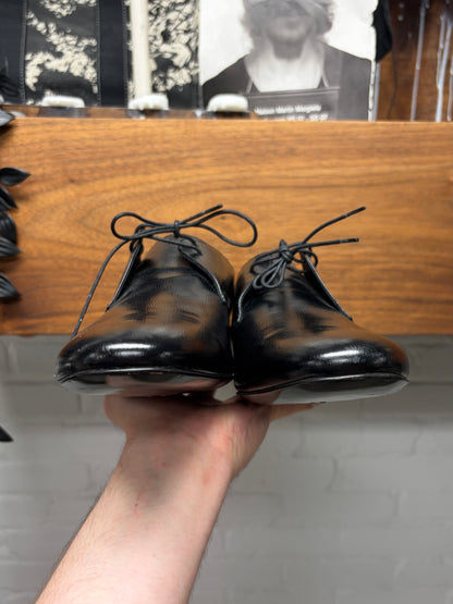 Burberry Wingtip Polished Black Leather Dress Shoes