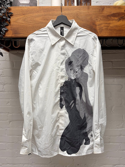 Yohji Yamamoto Ground Y ‘Evangelion’ Neon Genesis White Button Up Shirt