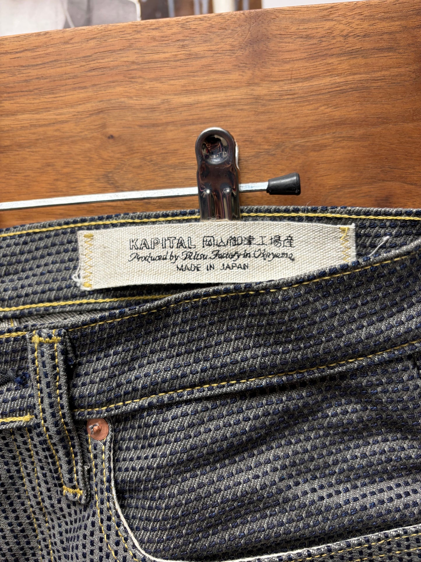 Kapital ‘5P’ Stone Grey ‘Century’ Monkey Cisco Denim