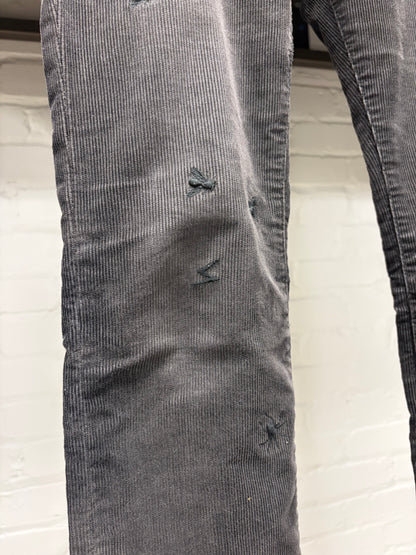 AW2006 Undercover ‘GuruGuru’ Faded Black Corduroy ‘Bug Denim’