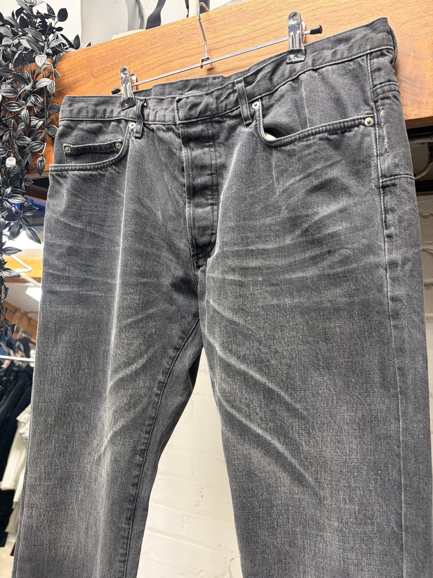 Dior Homme ‘Clawmark’ Washed Grey Skinny Jeans