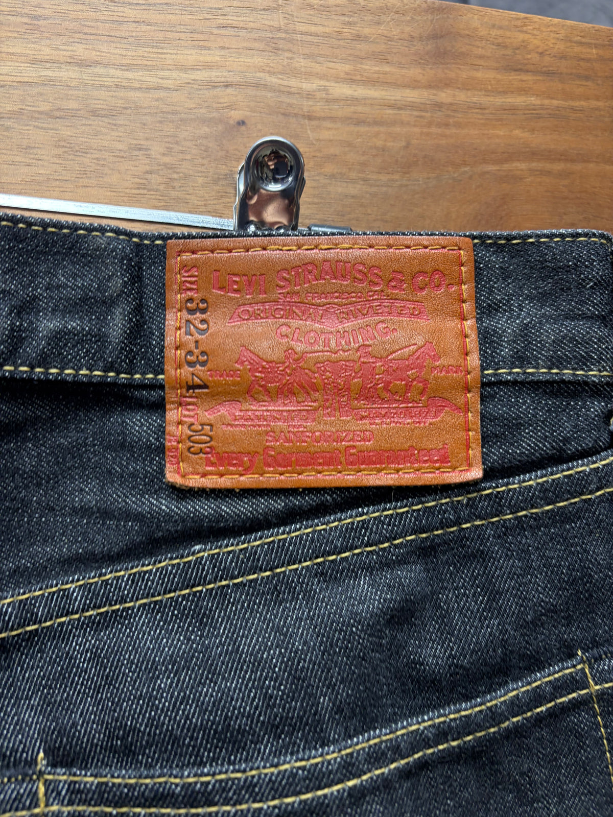 2007 Junya Watanabe x Corso Como x Levi’s ‘503’ Hand Painted Black Bootcut Denim