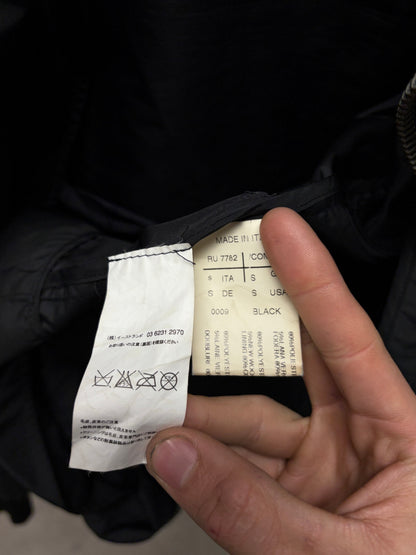 2000s Rick Owens ‘Mollino’ Jacket with Blistered Lambskin Sleeve Covers
