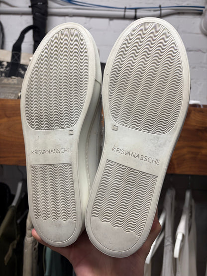 Kris Van Assche Multi-Lace White High Top Sneakers