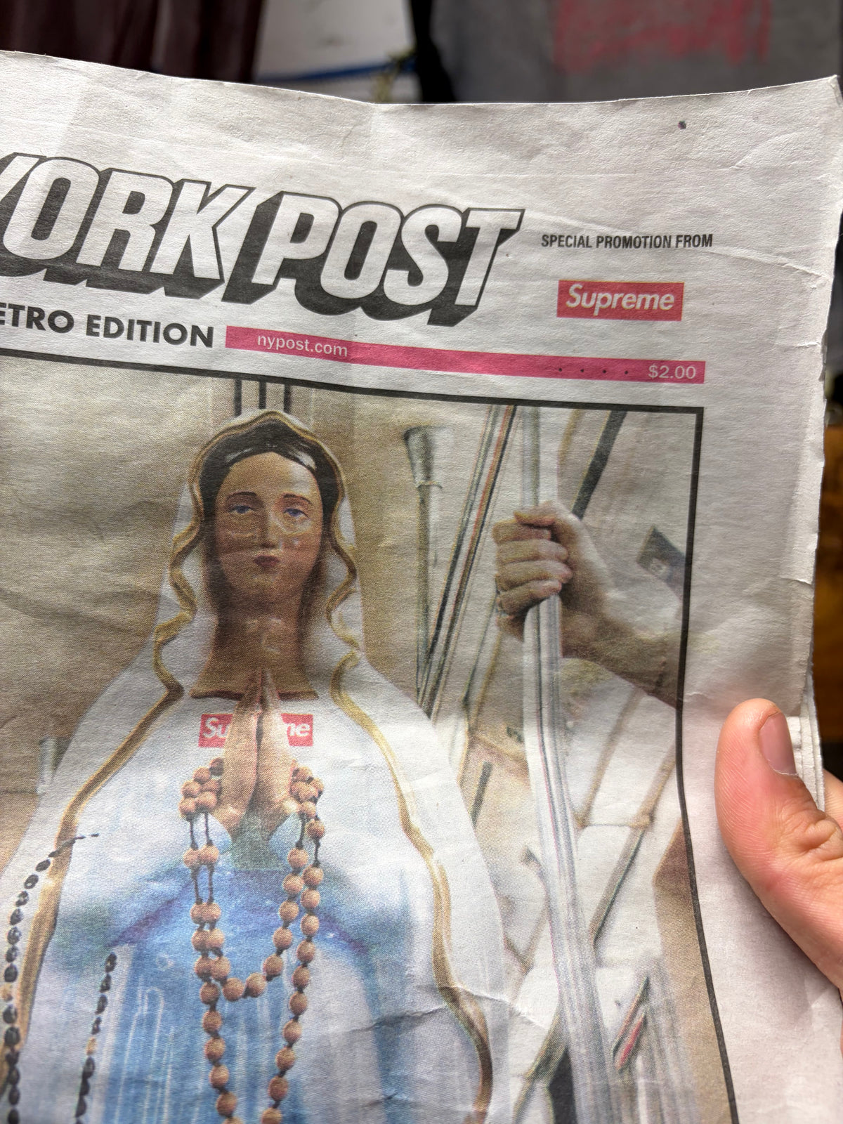 AW2026 Supreme x New York Post ‘Deliver us From Evil’ Newspaper Pressing