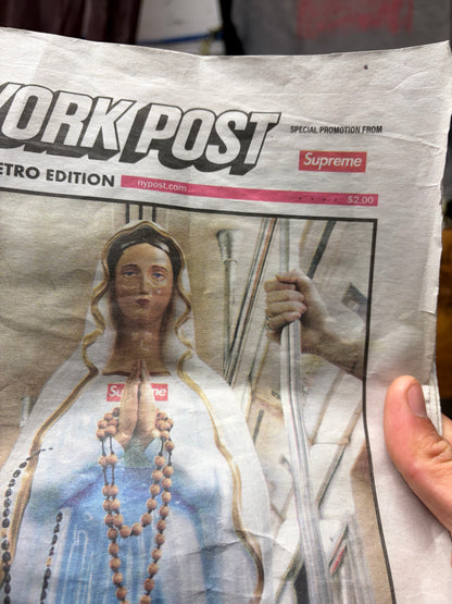 AW2026 Supreme x New York Post ‘Deliver us From Evil’ Newspaper Pressing