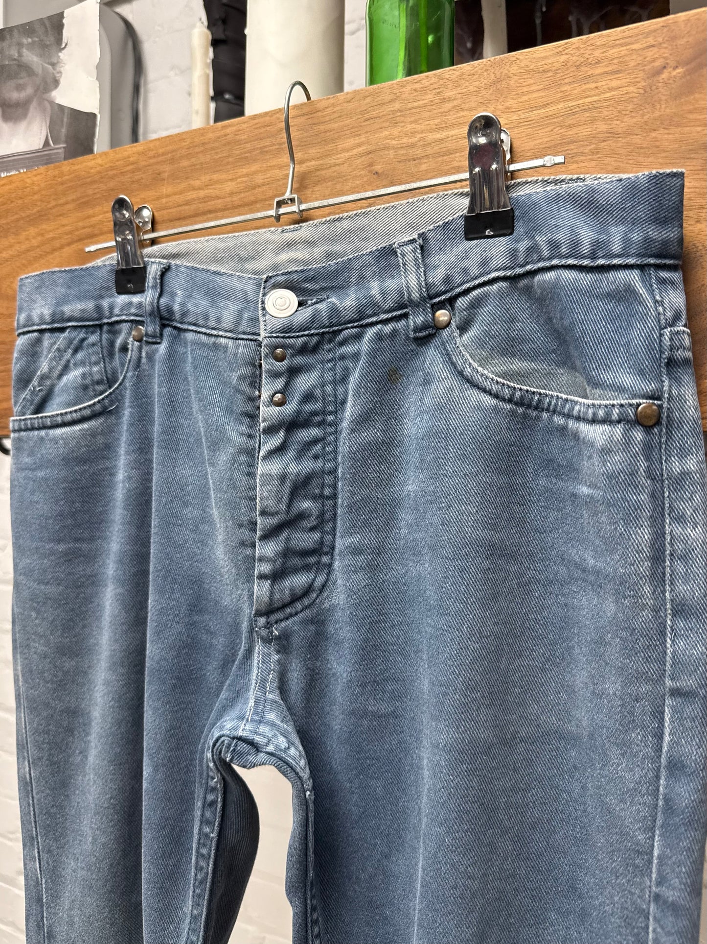 SS2012 Maison Margiela Low Rise Blue Mens Skinny Jeans