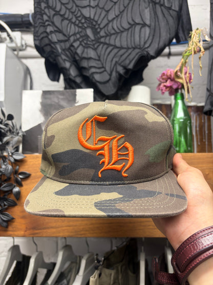 Chrome Hearts Camouflage/Orange Embroidered Snap-Back Hat