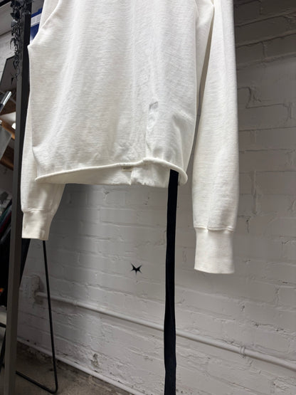 Rick Owens DRKSHDW Milk White ‘Double Thread’ Sweatshirt