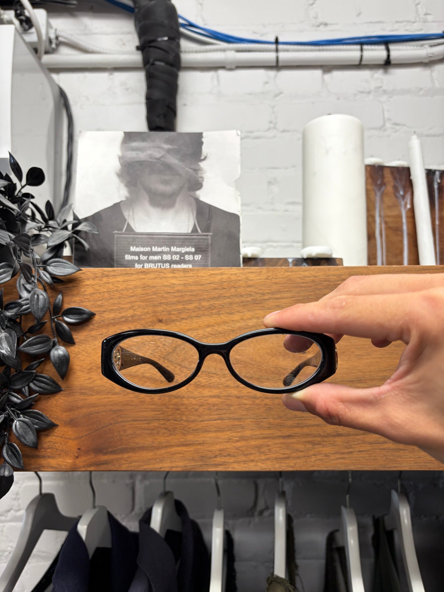 Gucci Black/Silver ‘GG Interlock Logo’ Oval Shape Glasses