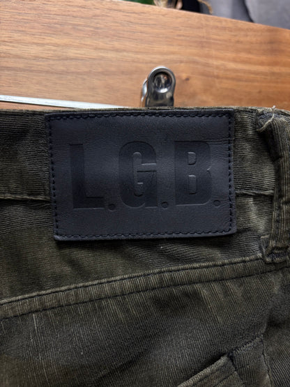 L.G.B. Distressed Corduroy ‘Murky Green’ Skinny Jeans