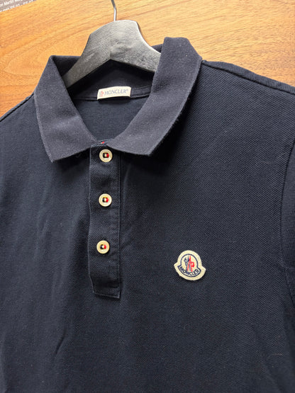 Moncler Navy Blue ‘Tricolor’ Cotton Polo
