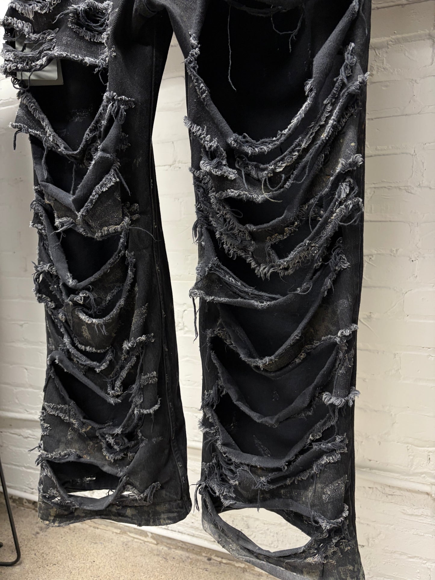 AW2023 Balenciaga ‘Mudshow’ Thrash Distressed Wide Leg Denim