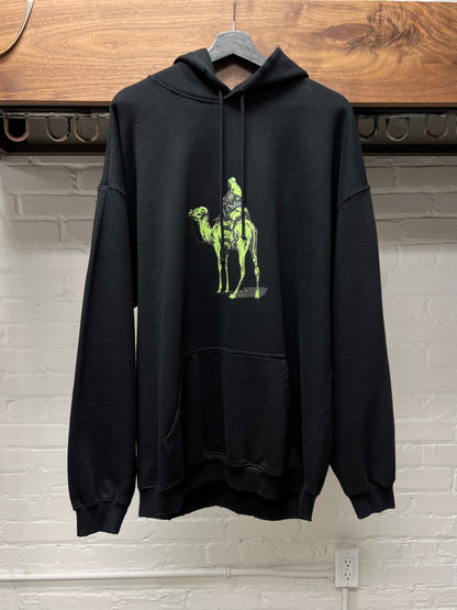 AW20 Vetements ‘Silk Road’ Embroidered Black Oversized Hoodie