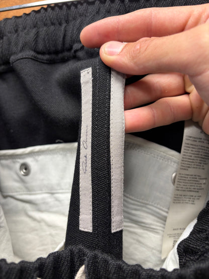 Rick Owens Mainline Black ‘CargoBela’ Black Wide Leg Drawstring Pants