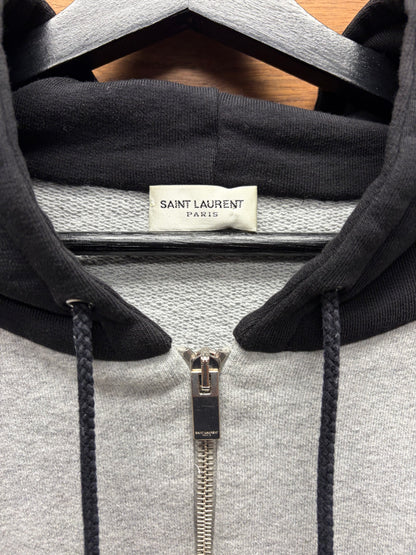 2012 Saint Laurent by Hedi Slimane Grey/Black Zip-Up Hoodie
