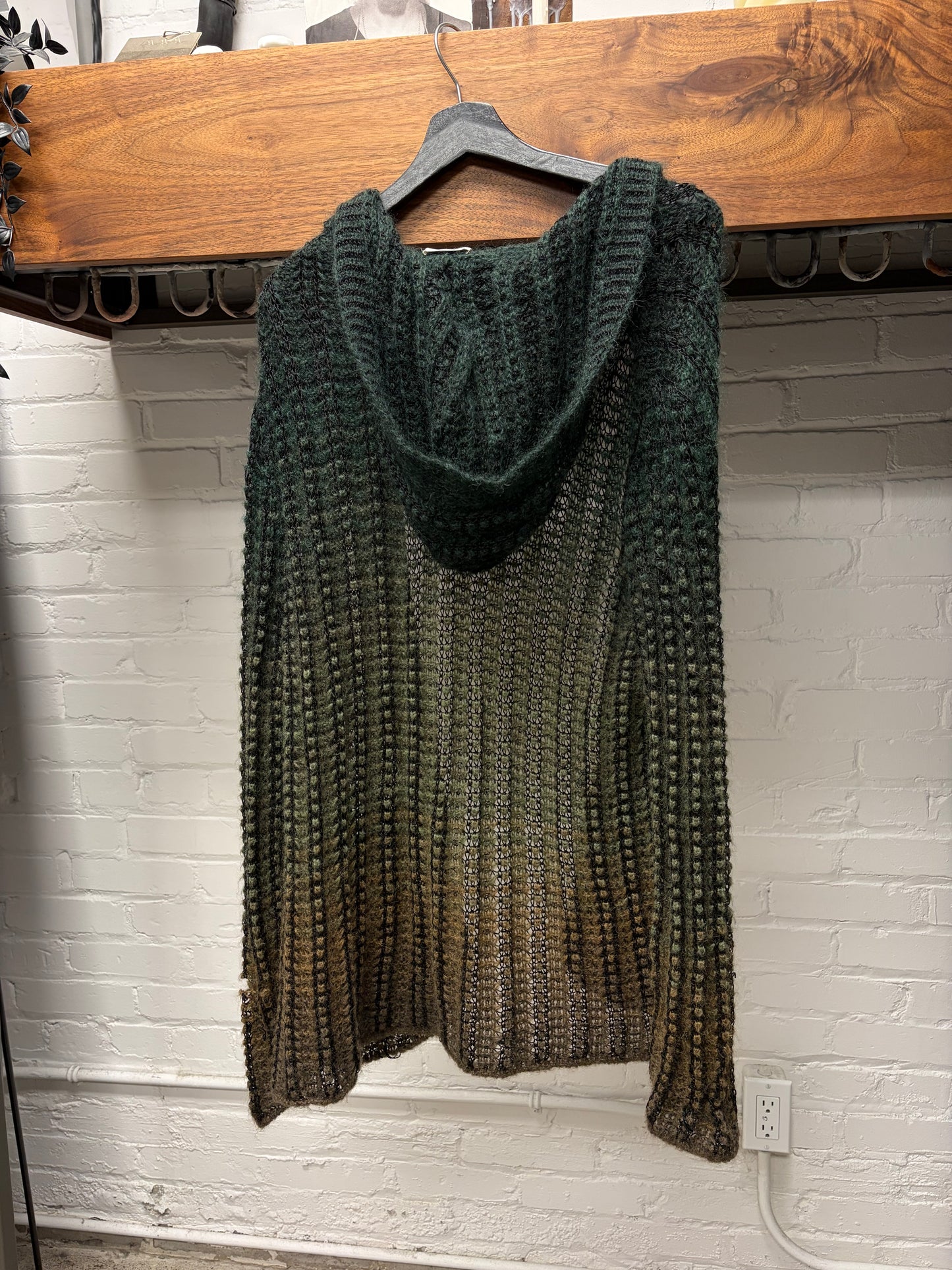 AW2020 Saint Laurent ‘Baja’ Gradient Knit Hooded Cardigan
