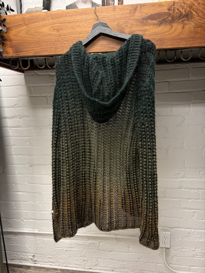 AW2020 Saint Laurent ‘Baja’ Gradient Knit Hooded Cardigan