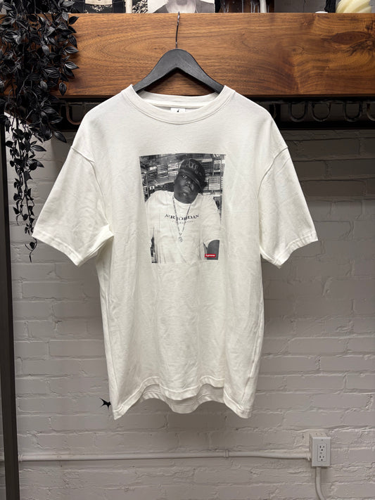 AW2024 Supreme x Jordan ‘Biggie’ White Portrait T-Shirt