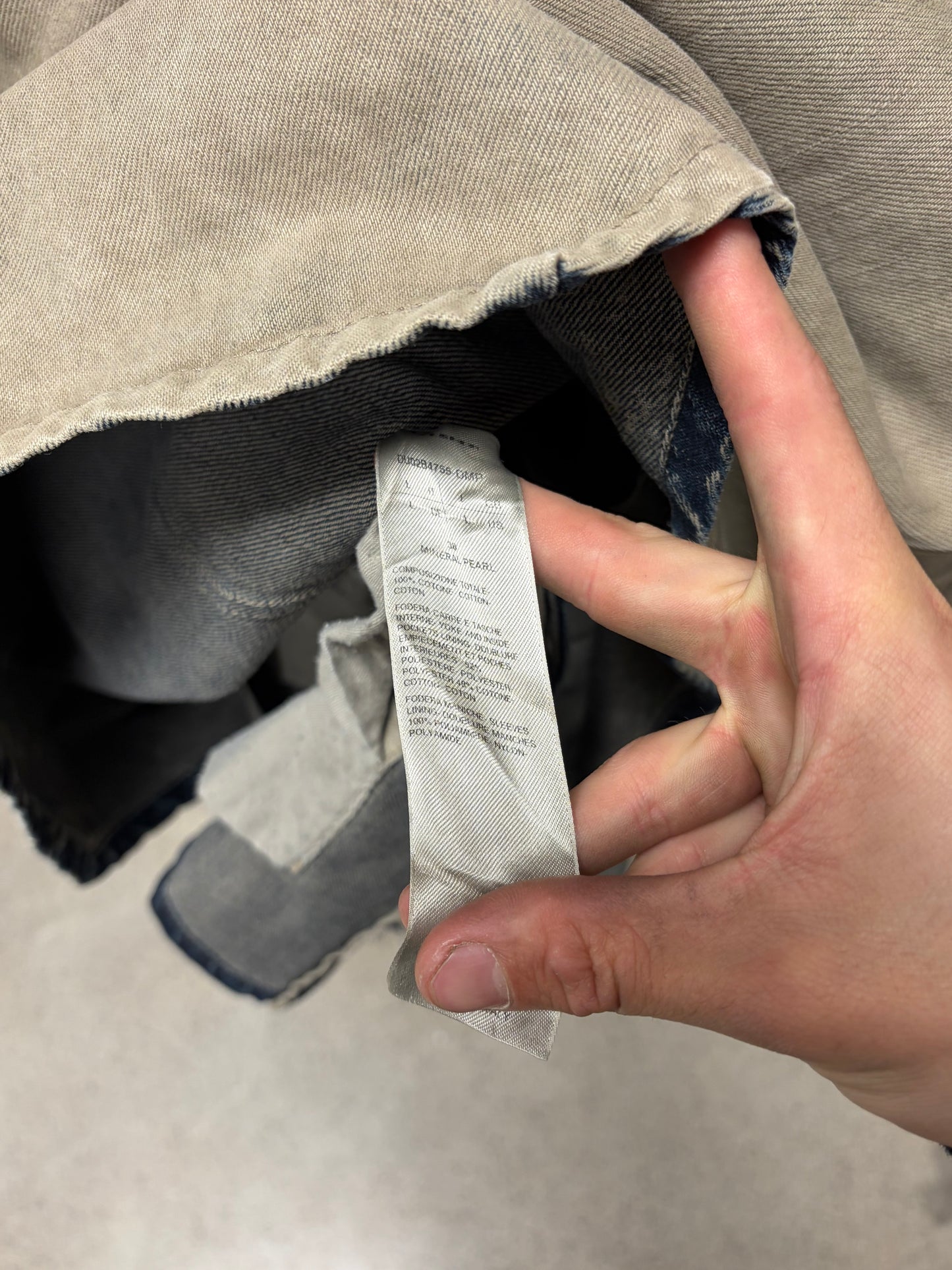 Rick Owens DRKSHDW Mineral/Pearl Oversized Denim ‘Overshirt’