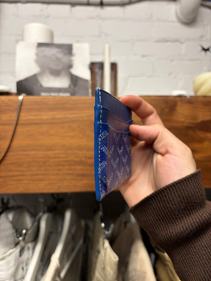 Goyard ‘Saint Sulpice’ Blue Leather Cardholder Wallet