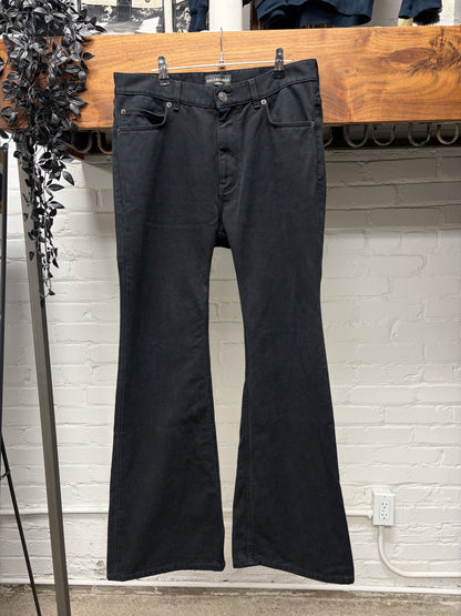 2024 Balenciaga ‘Flat Black’ Flared Cut Denim