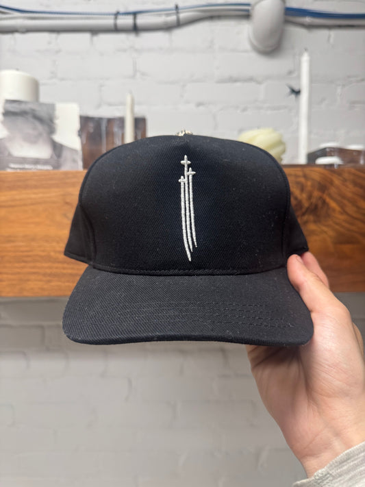 Chrome Hearts ‘RS3’ Triple Cross Black Trucker Hat