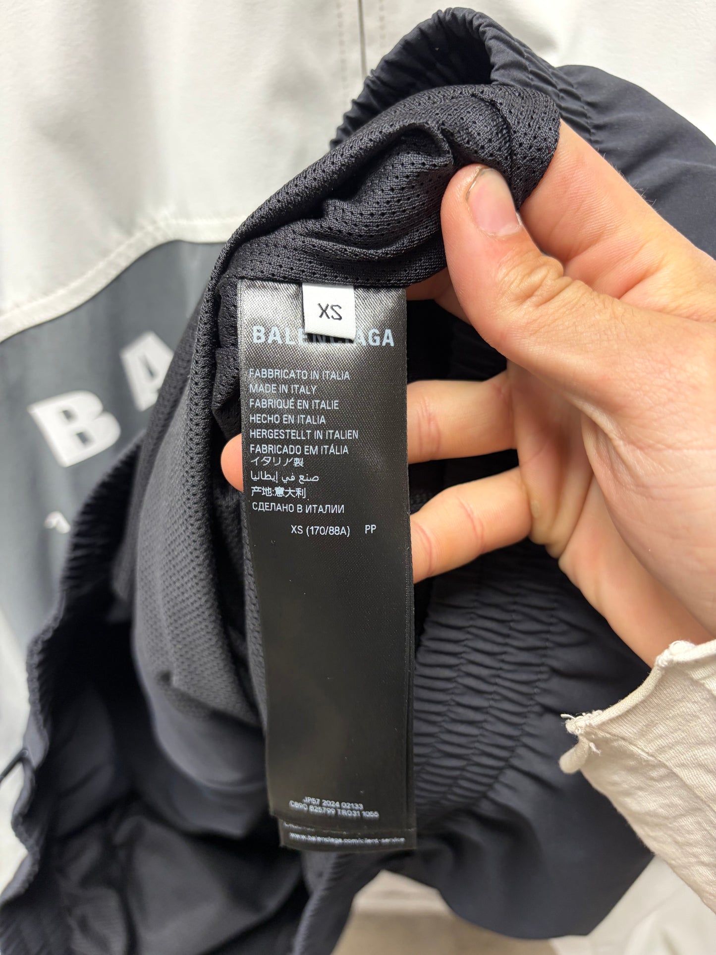 AW2022 Balenciaga Color-Blocked Zip-Up Logo Windbreaker Jacket
