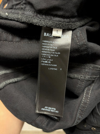 2024 Balenciaga Convertible Flared Black Hybrid Denim/Cargo Pants