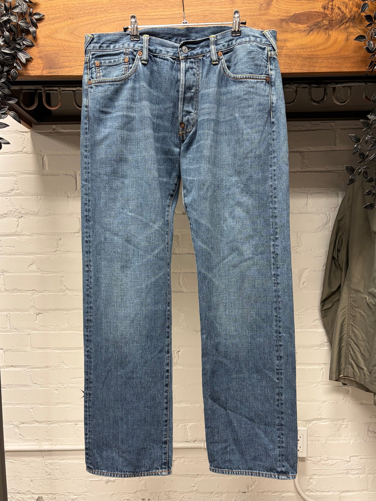 2000s Evisu ‘Gull Logo’ Blue/White Bootcut Denim