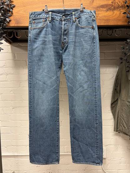 2000s Evisu ‘Gull Logo’ Blue/White Bootcut Denim
