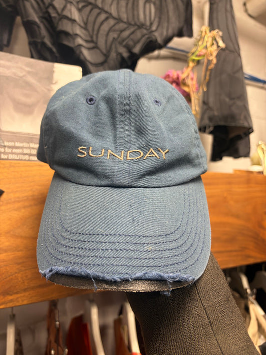 AW2018 Vetements x Reebok ‘Sunday’ Distressed Brim Baseball Cap